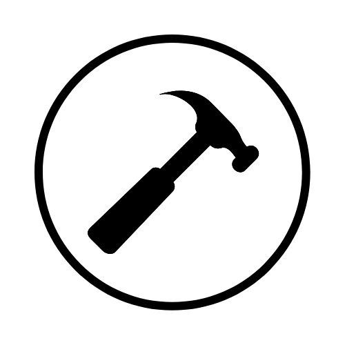 Picture of a hammer in a circle