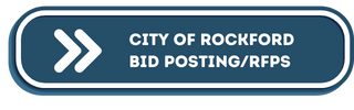 Blue box with the words "City of Rockford Bid Posting/RFPs"